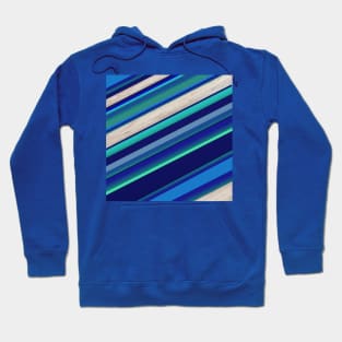 Blues and WOOD stripes Hoodie